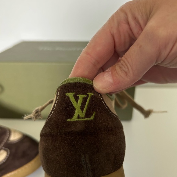 Louis Vuitton Brown and Cream Sneakers unisex Women's 10.5, men's 7.5 - Picture 4 of 10